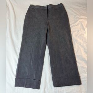 Apt. 9 Charcoal Textured Wide-Leg Crop Pants Size 12